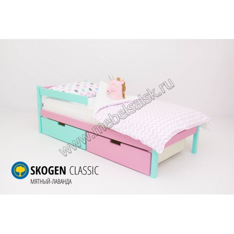 ДЕТСКАЯ КРОВАТЬ БЕЛЬМАРКО «SKOGEN CLASSIC МЯТНЫЙ-ЛАВАНДА»
